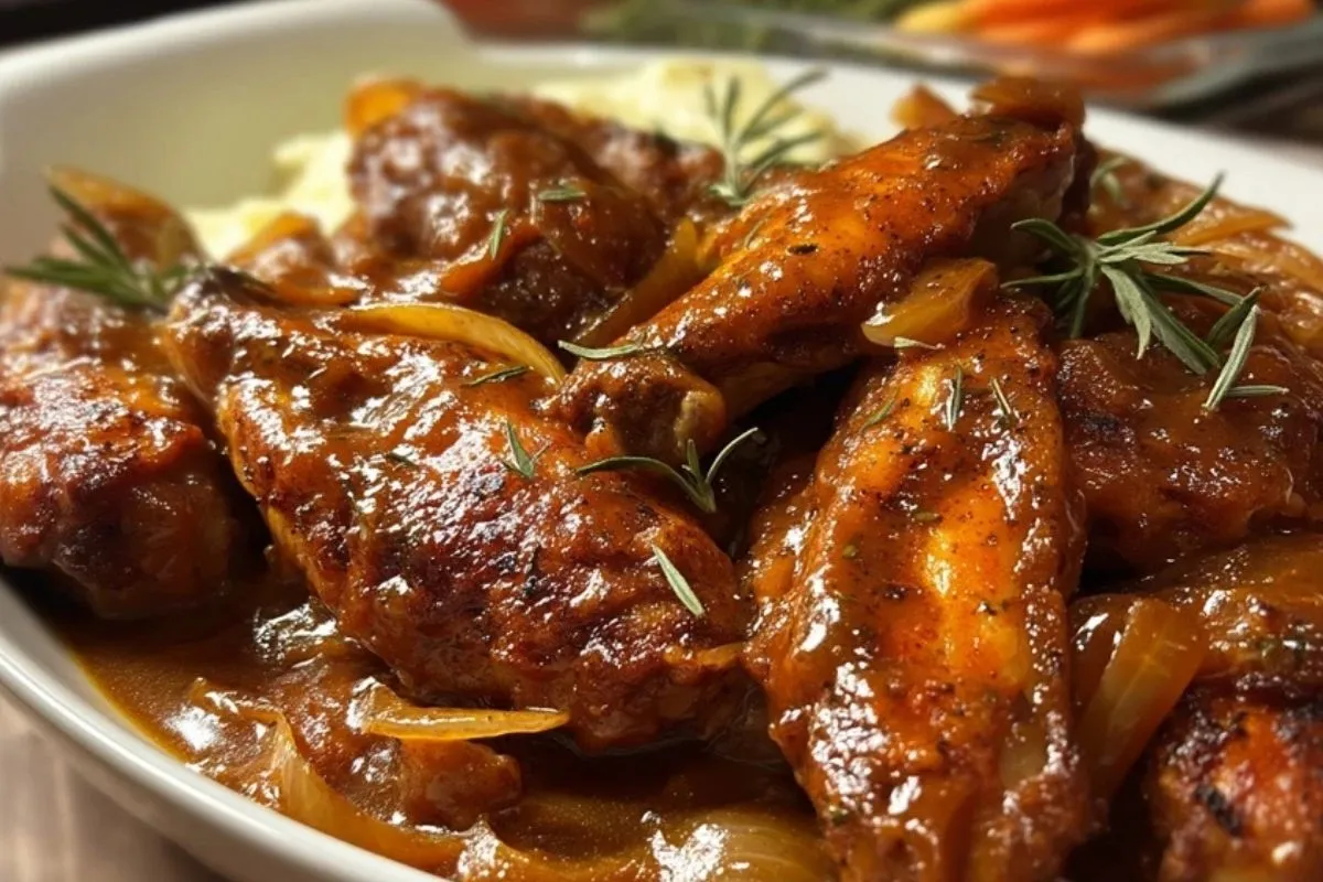 Ailes de Dinde Nappées de Sauce