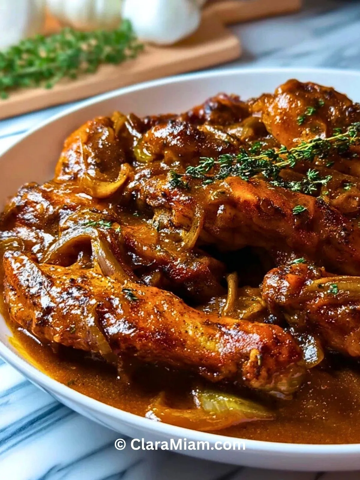 Ailes de Dinde Nappées de Sauce