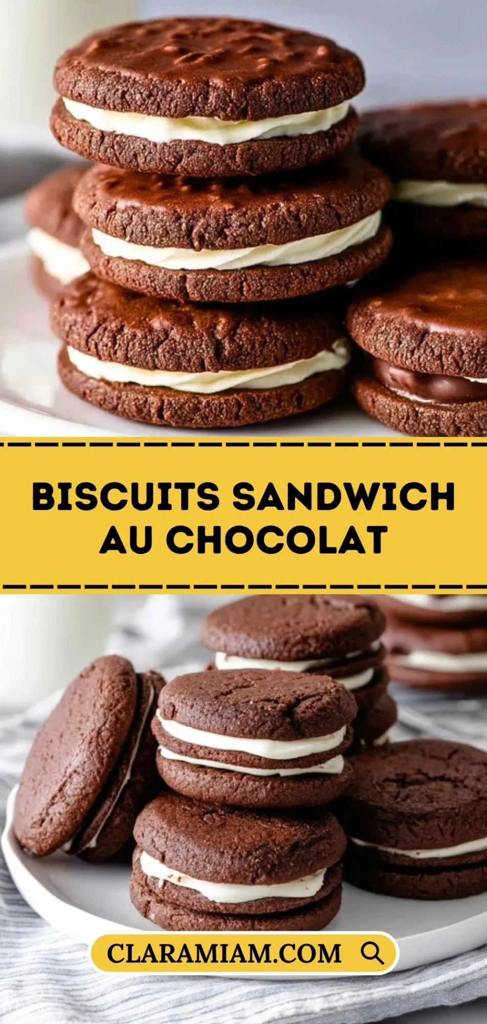 Biscuits Sandwich au Chocolat - Pin 1