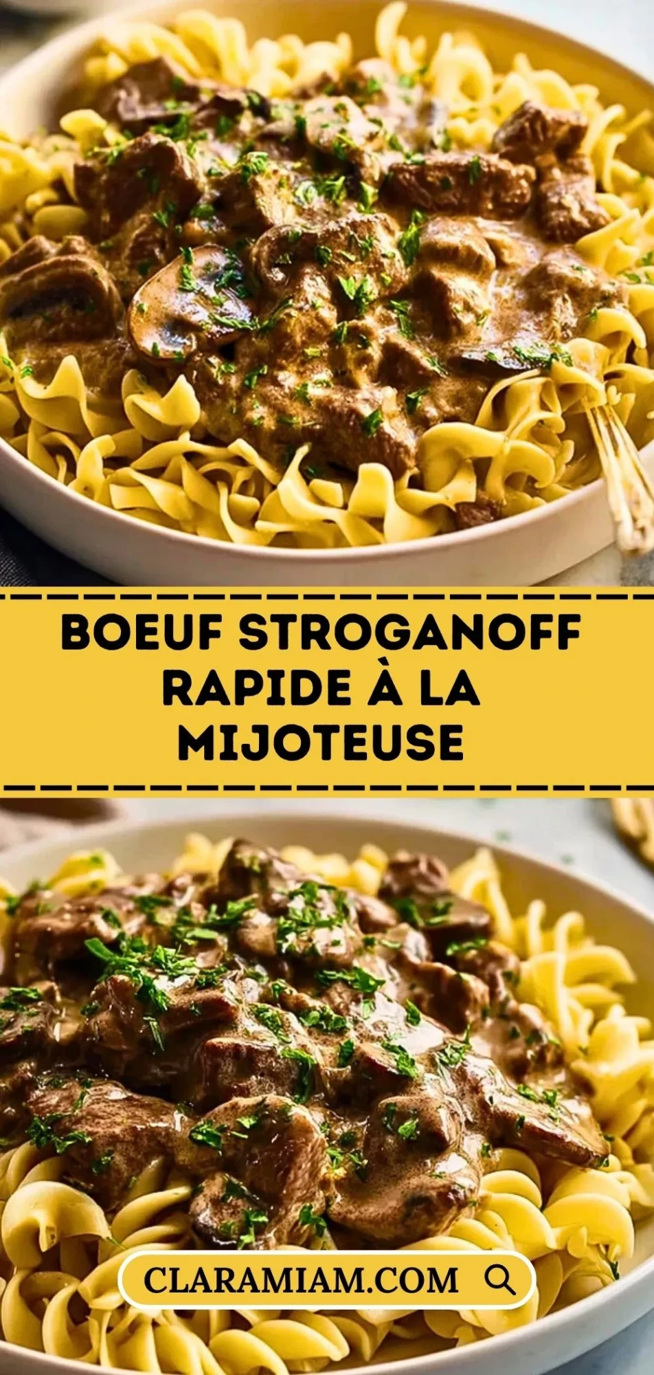 Boeuf Stroganoff Rapide à la Mijoteuse