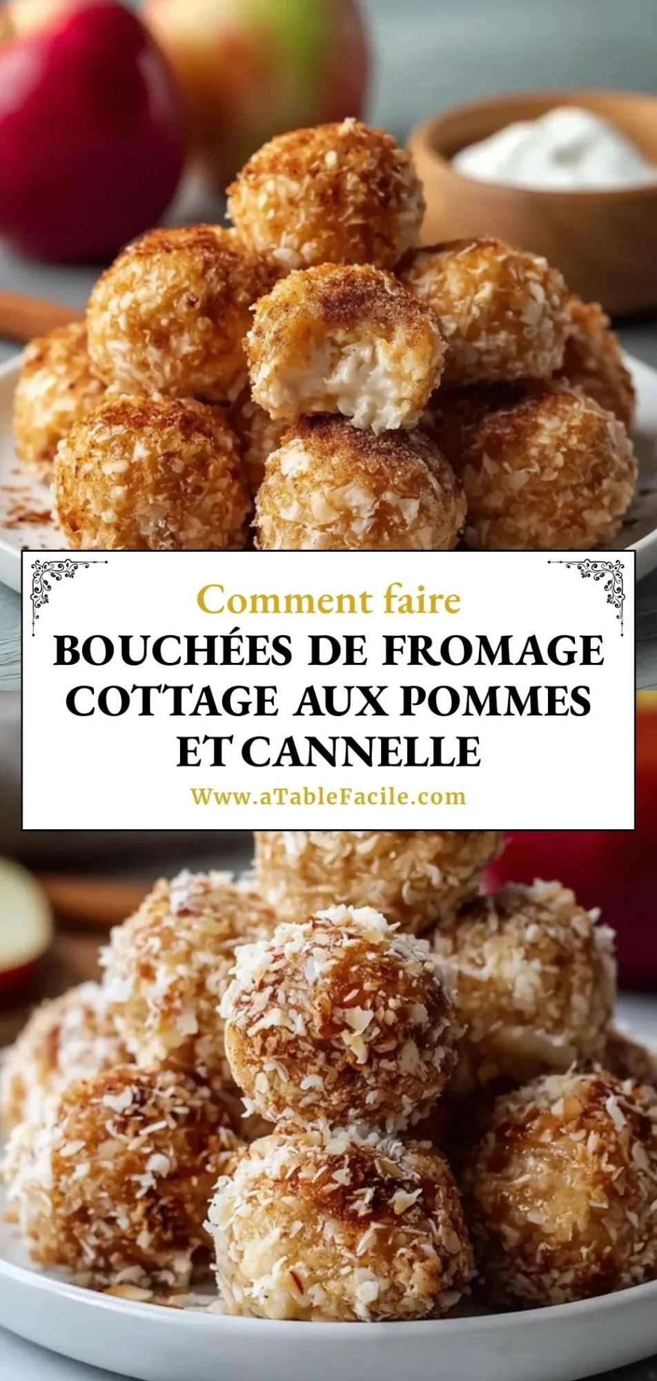 Bouchées De Fromage Cottage Aux Pommes Et Cannelle