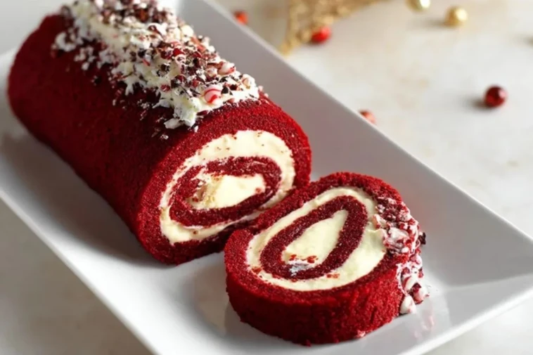 Bûche De Noël Velours Rouge