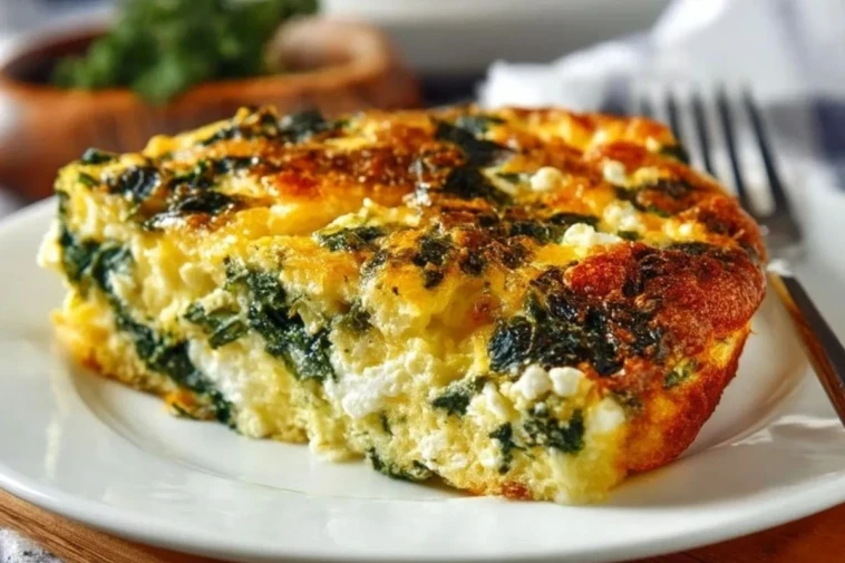 Casserole De Petit-Déjeuner Épinards Et Fromage Cottage