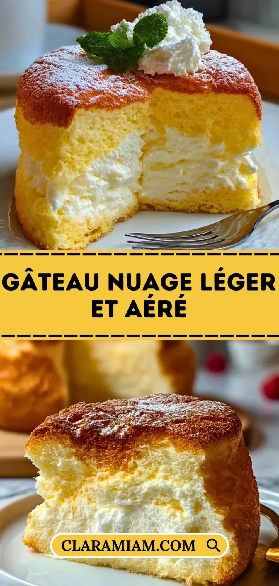 Gâteau Nuage Léger et Aéré - Pin 1