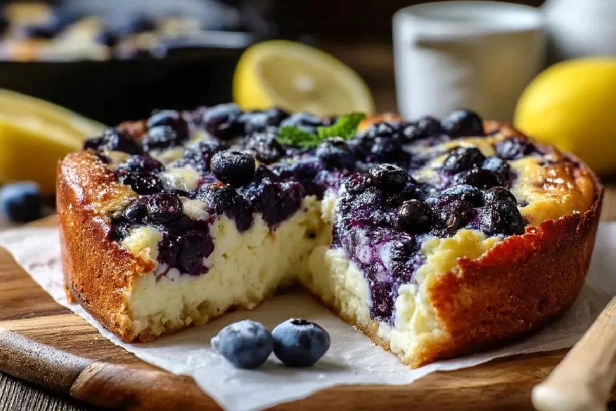 Gâteau Protéiné Aux Citrons Et Myrtilles