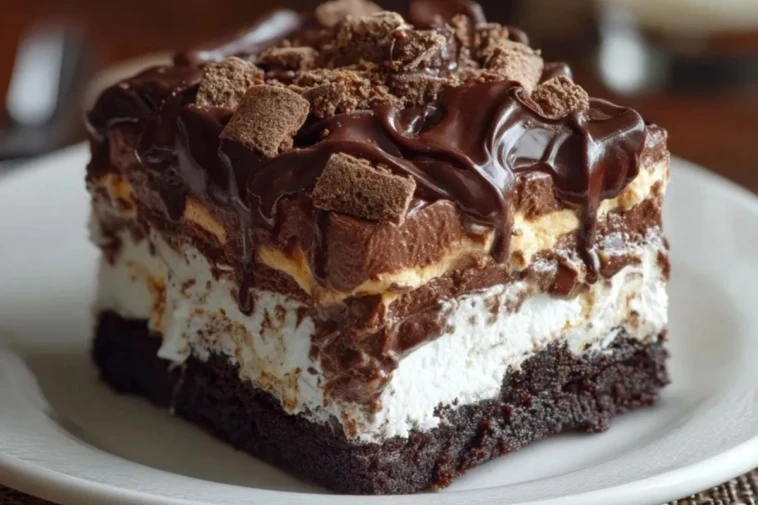 Gâteau Réfrigéré Au Brownie Délicieux