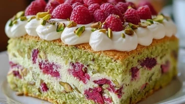 Gâteau Rêveux Pistache Framboise