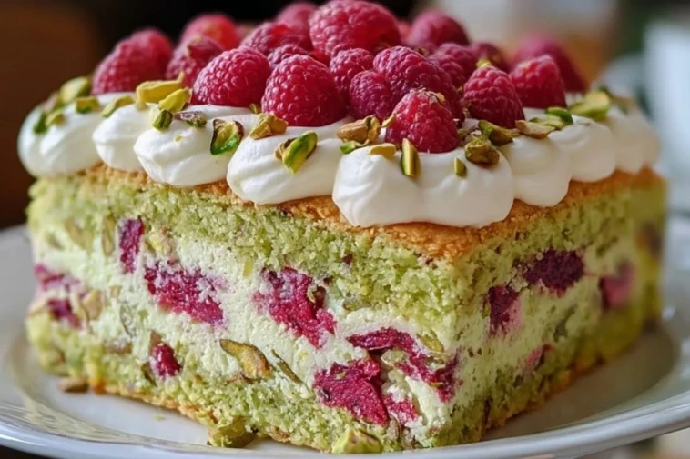 Gâteau Rêveux Pistache Framboise