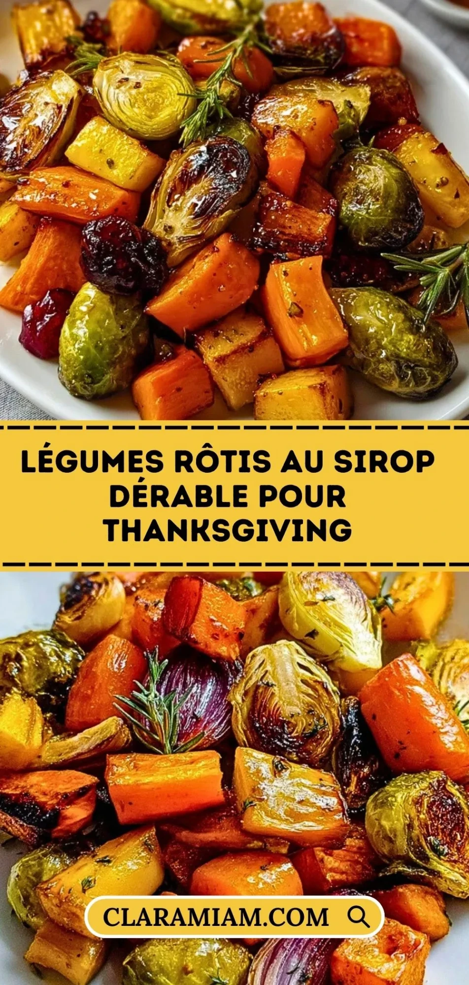 Légumes Rôtis au Sirop dÉrable pour Thanksgiving - Pin 1