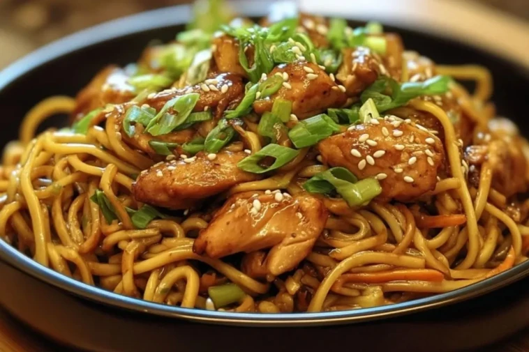 Nouilles Sautées au Poulet Teriyaki