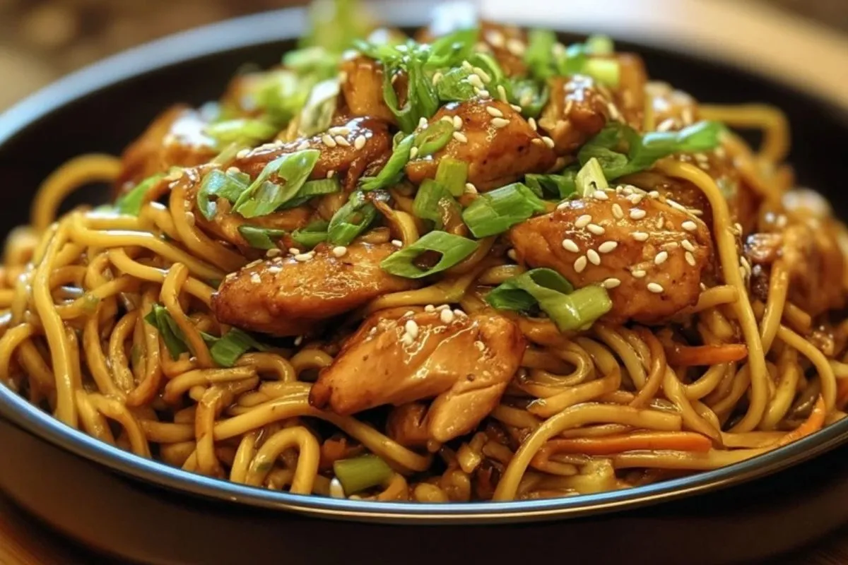 Nouilles Sautées au Poulet Teriyaki