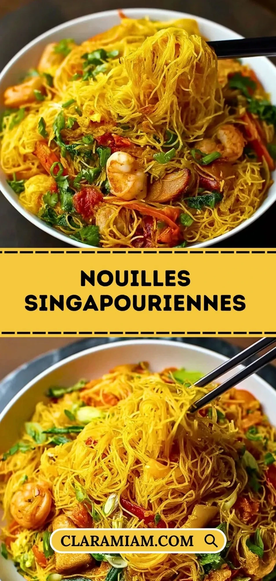 Nouilles Singapouriennes - Pin 1