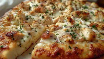 Pizza Au Poulet Alfredo À LAil