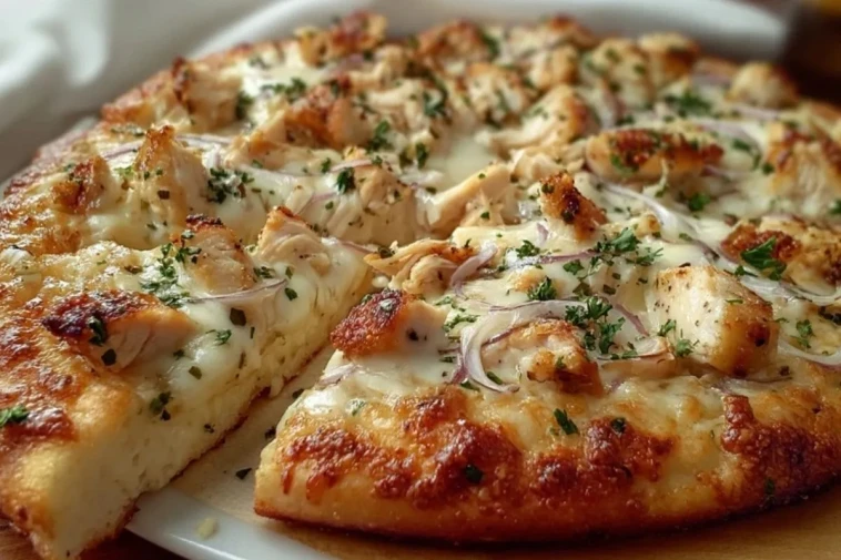 Pizza Au Poulet Alfredo À LAil