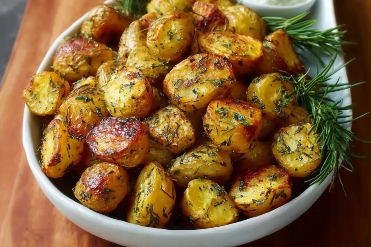 Pommes De Terre Nouvelles Rôties Aux Herbes Dorées