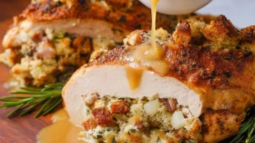 Poulet Farci Avec Garniture