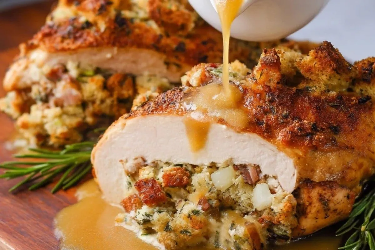 Poulet Farci Avec Garniture