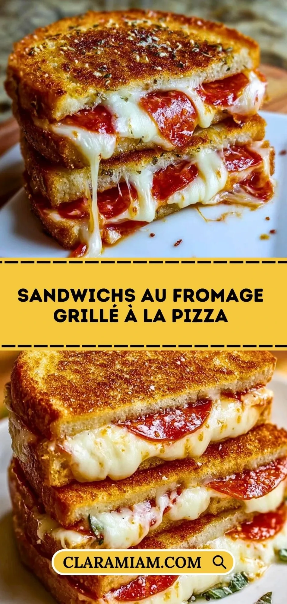 Sandwichs Au Fromage Grillé À La Pizza - Pin 1