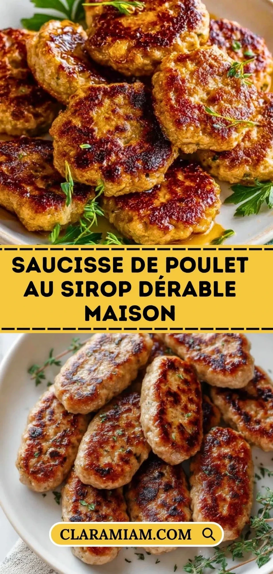 Saucisse de Poulet au Sirop dÉrable Maison - Pin 1