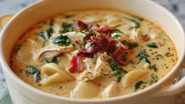 Soupe Crémeuse au Poulet Amoureux