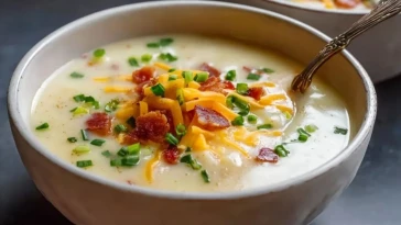 Soupe De Pommes De Terre Garnie