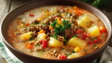 Soupe Épaissie De Bœuf Haché Et Pommes De Terre - 1