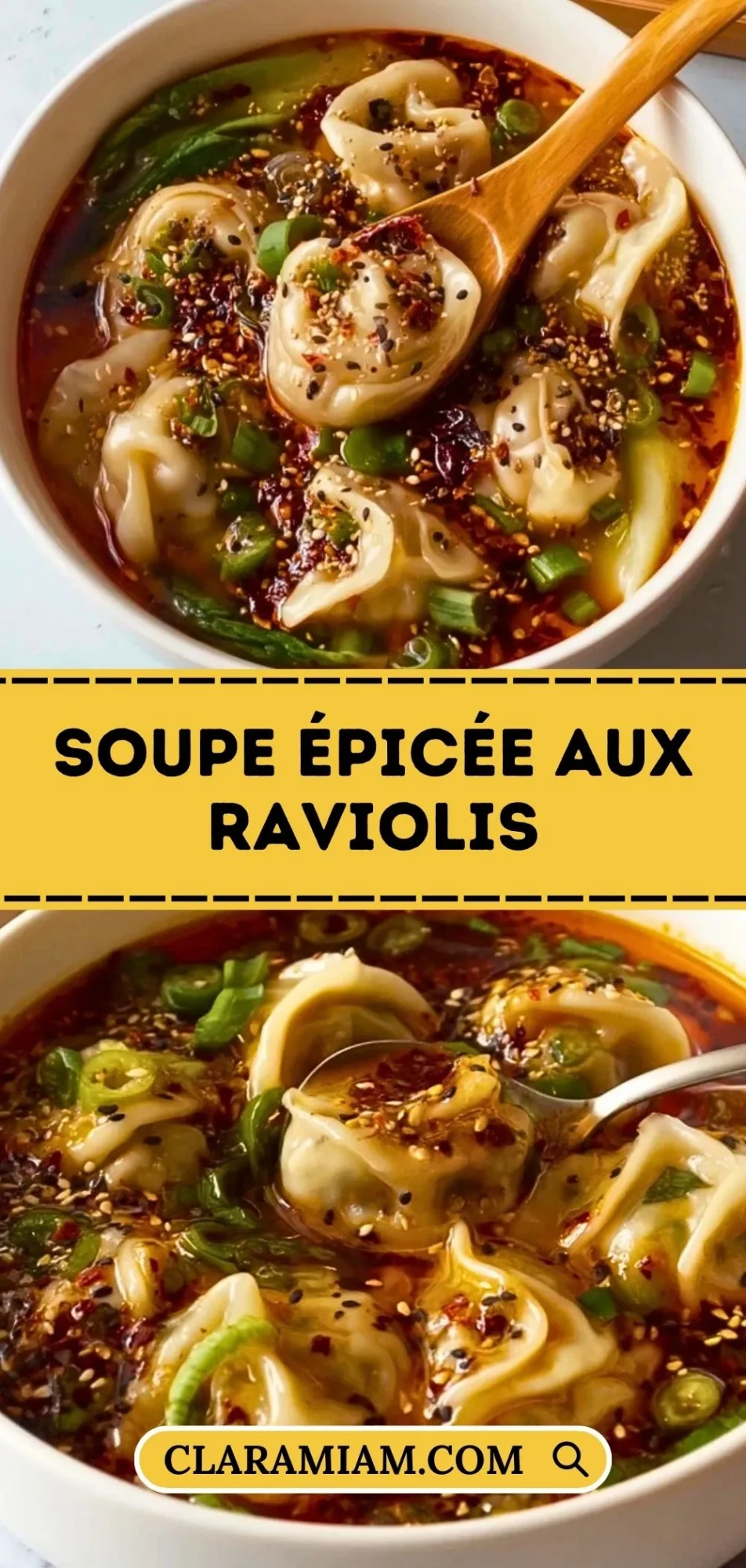 Soupe Épicée Aux Raviolis - Pin 1
