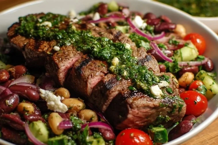 Steak Chimichurri Et Salade De Haricots Denses