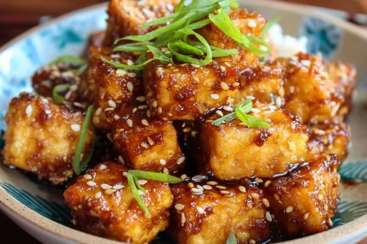 Tofu Caramélisé au Miel et à lAil