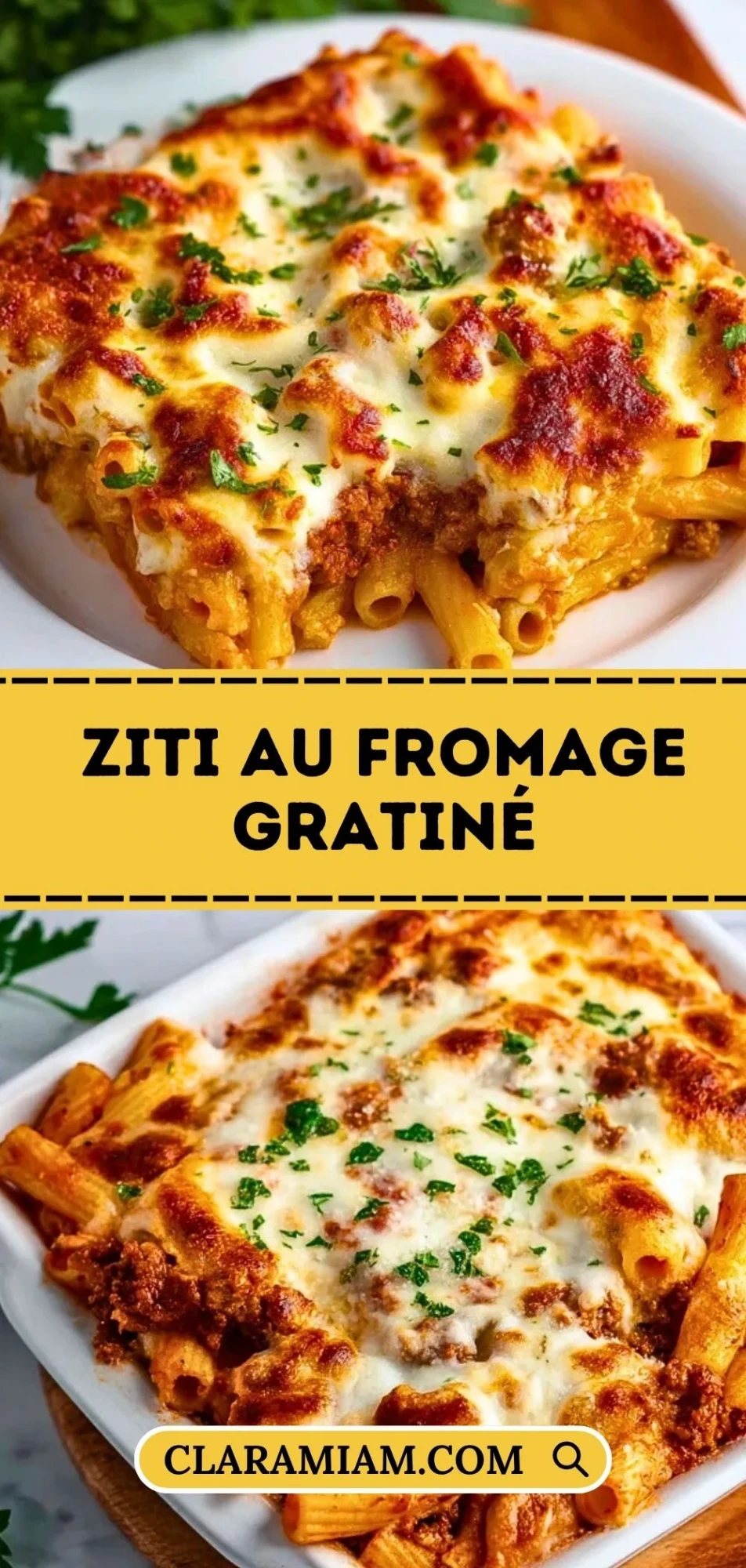 Ziti Au Fromage Gratiné - Pin 1