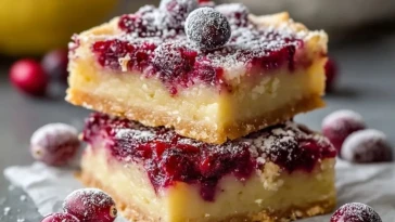 Barres Au Citron Et Aux Canneberges