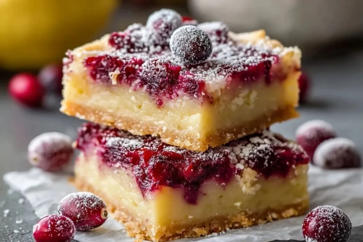 Barres Au Citron Et Aux Canneberges