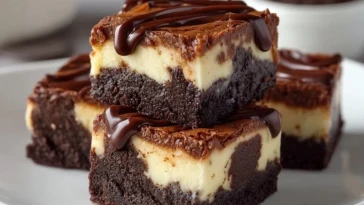 Barres Cheesecake Au Chocolat Fudgy