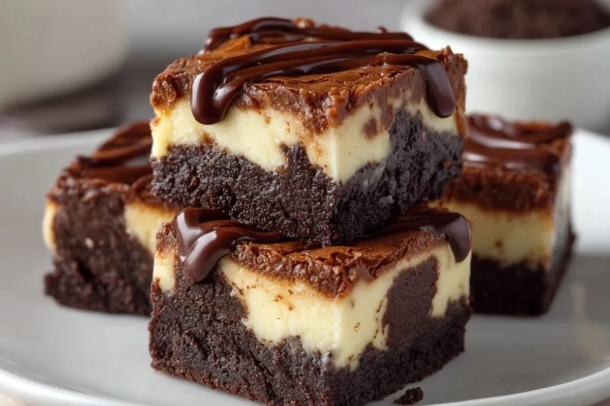 Barres Cheesecake Au Chocolat Fudgy