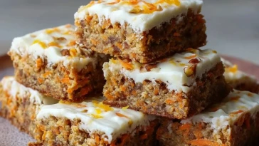 Barres De Gâteau Aux Carottes Sans Sucre Avec Fromage Blanc