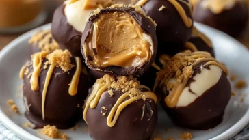 Billes De Cheesecake Au Beurre De Cacahuète Sans Cuisson