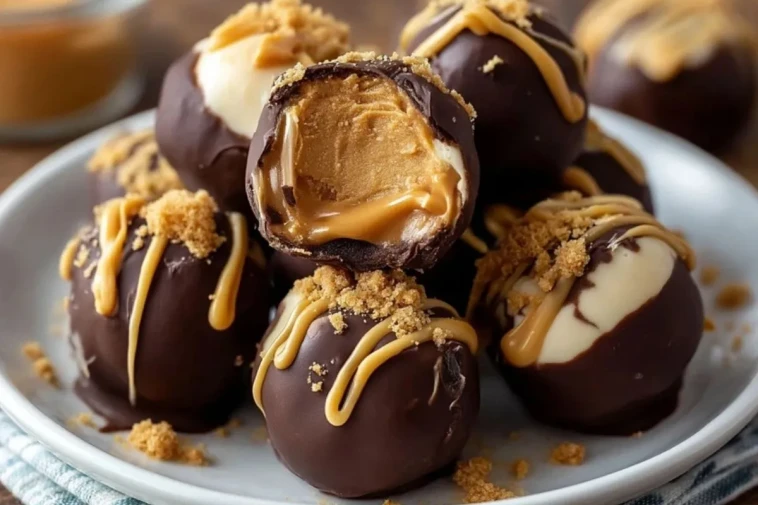 Billes De Cheesecake Au Beurre De Cacahuète Sans Cuisson