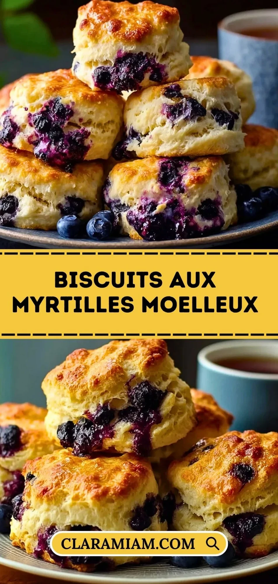 Biscuits Aux Myrtilles Moelleux - Pin 1