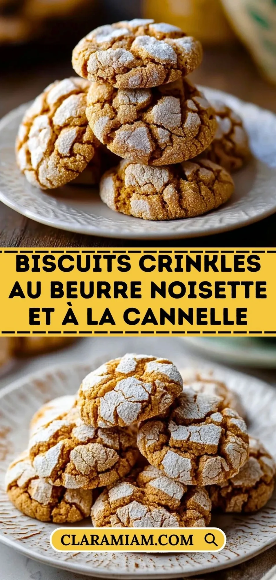 Biscuits Crinkles Au Beurre Noisette Et À La Cannelle - Pin 1