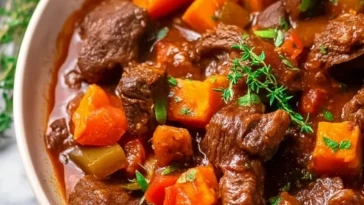 Boeuf Aux Patates Douces À La Mijoteuse