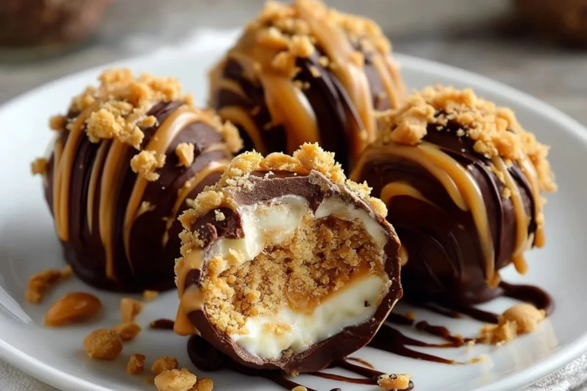 Bouchées De Cheesecake Au Beurre De Cacahuète Sans Cuisson - 1