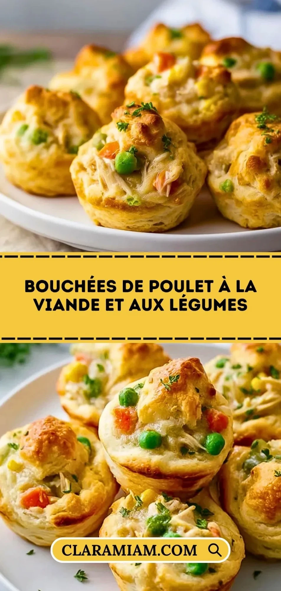 Bouchées De Poulet À La Viande Et Aux Légumes - Pin 1