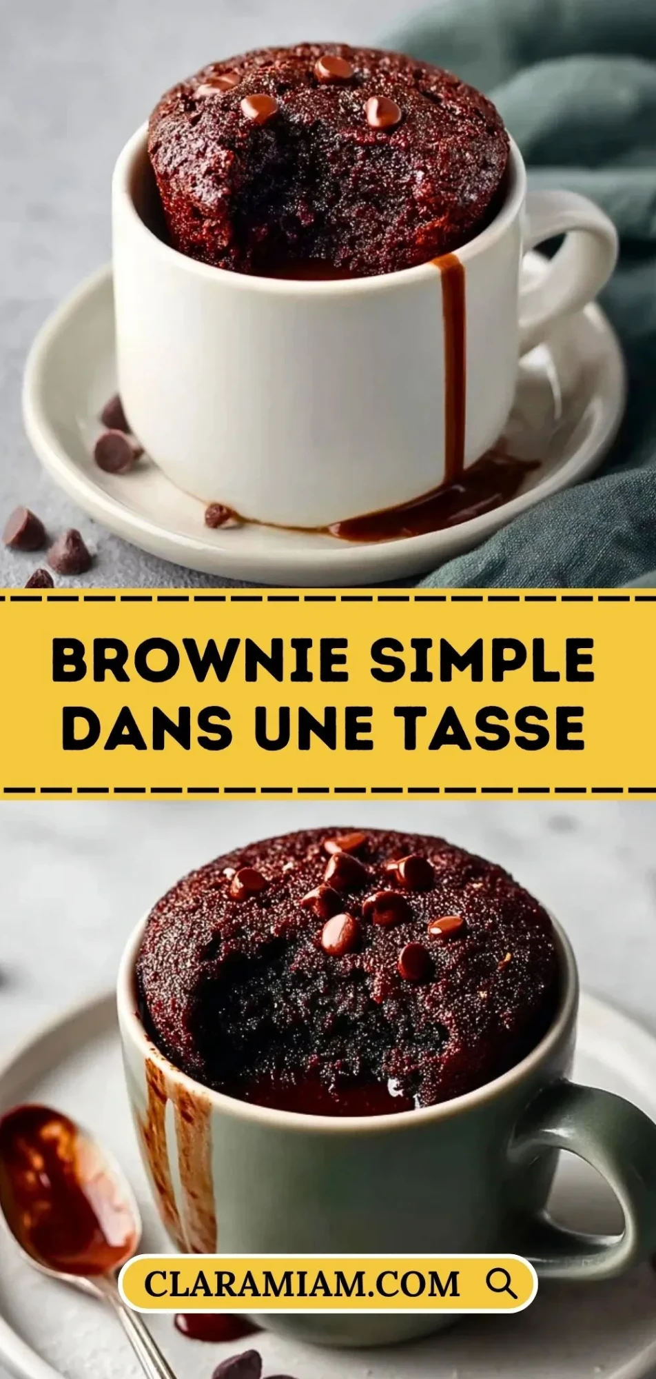 Brownie Simple Dans Une Tasse - Pin 1