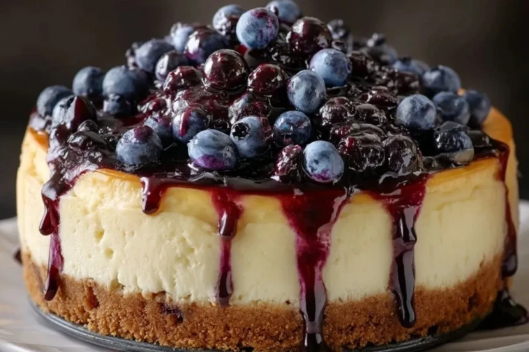 Cheesecake Aux Myrtilles Et Chocolat Blanc