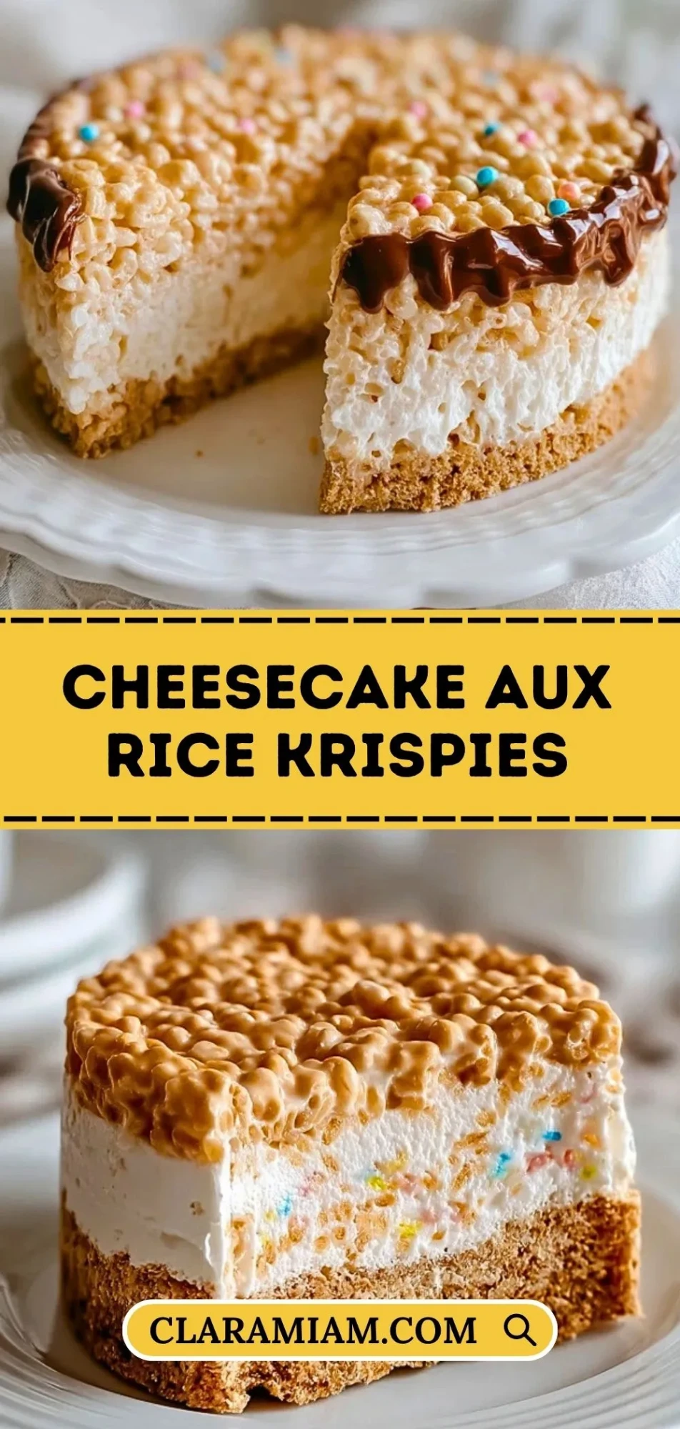Cheesecake aux Rice Krispies - Pin 1