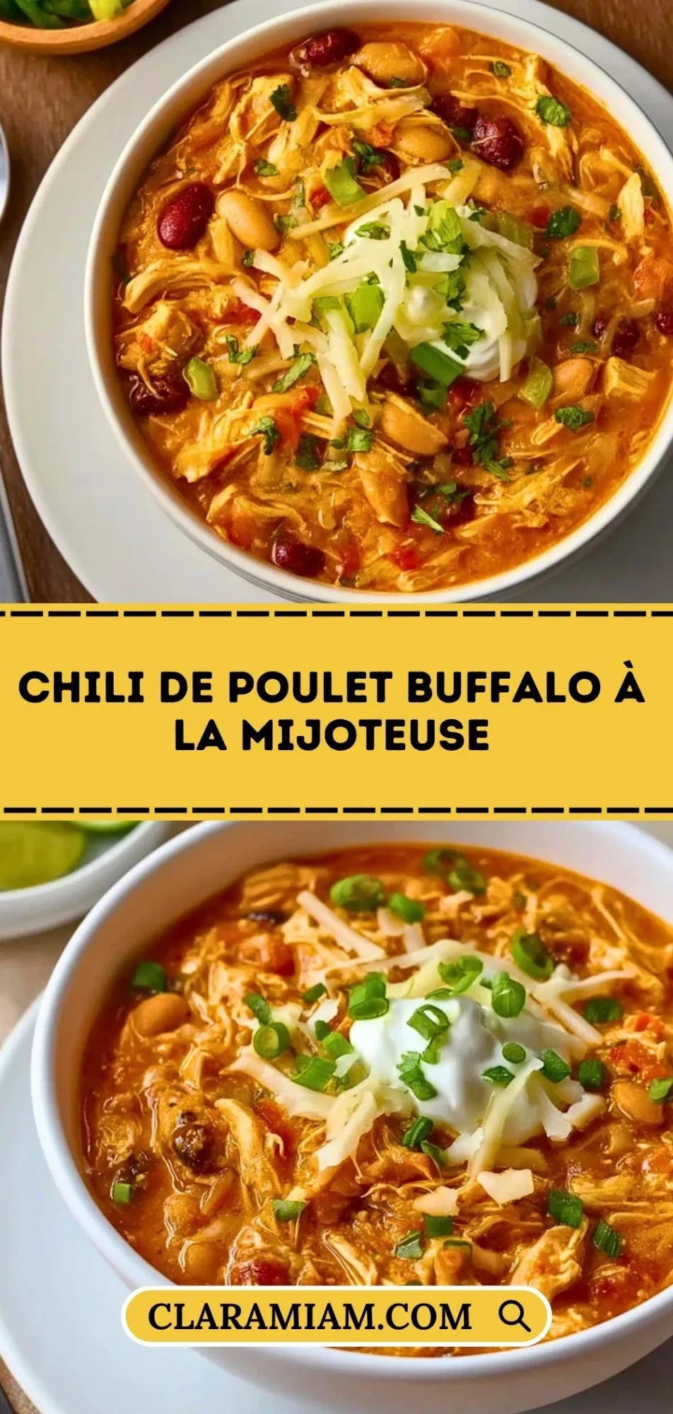 Chili De Poulet Buffalo À La Mijoteuse - Pin 1