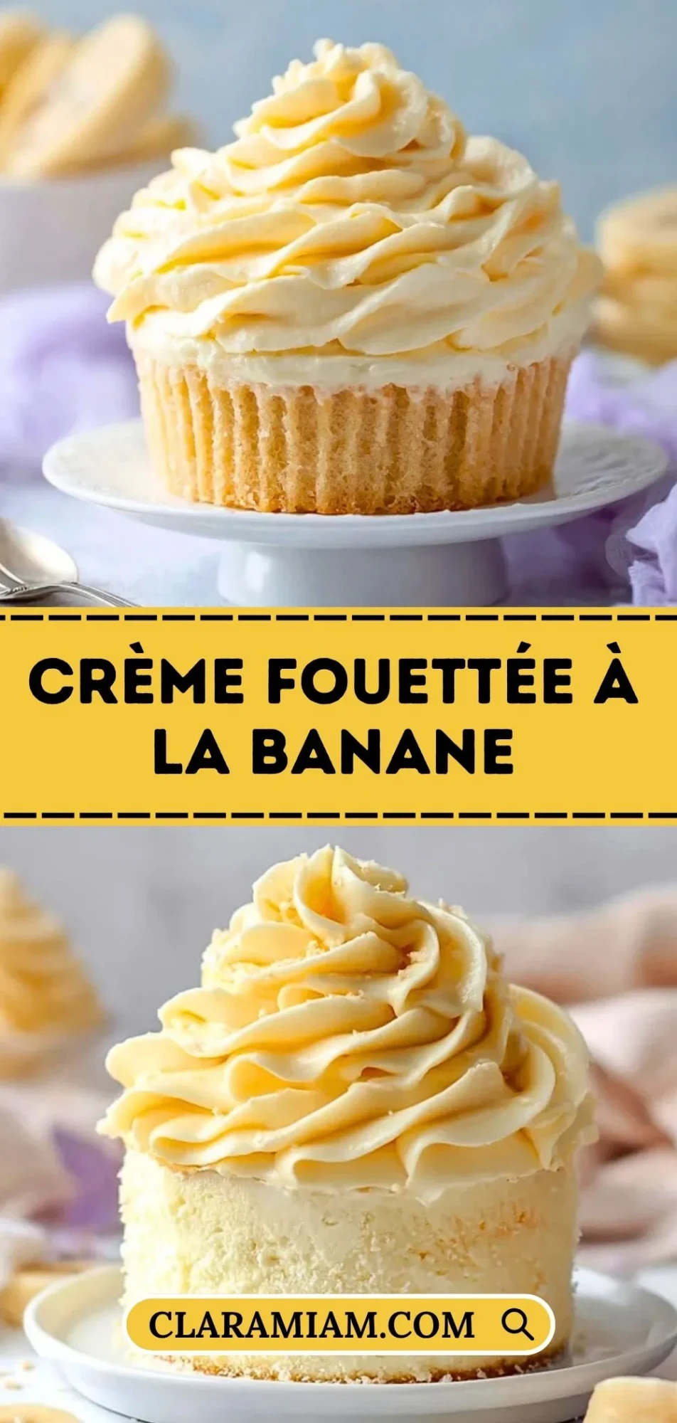 Crème Fouettée à la Banane - Pin 1