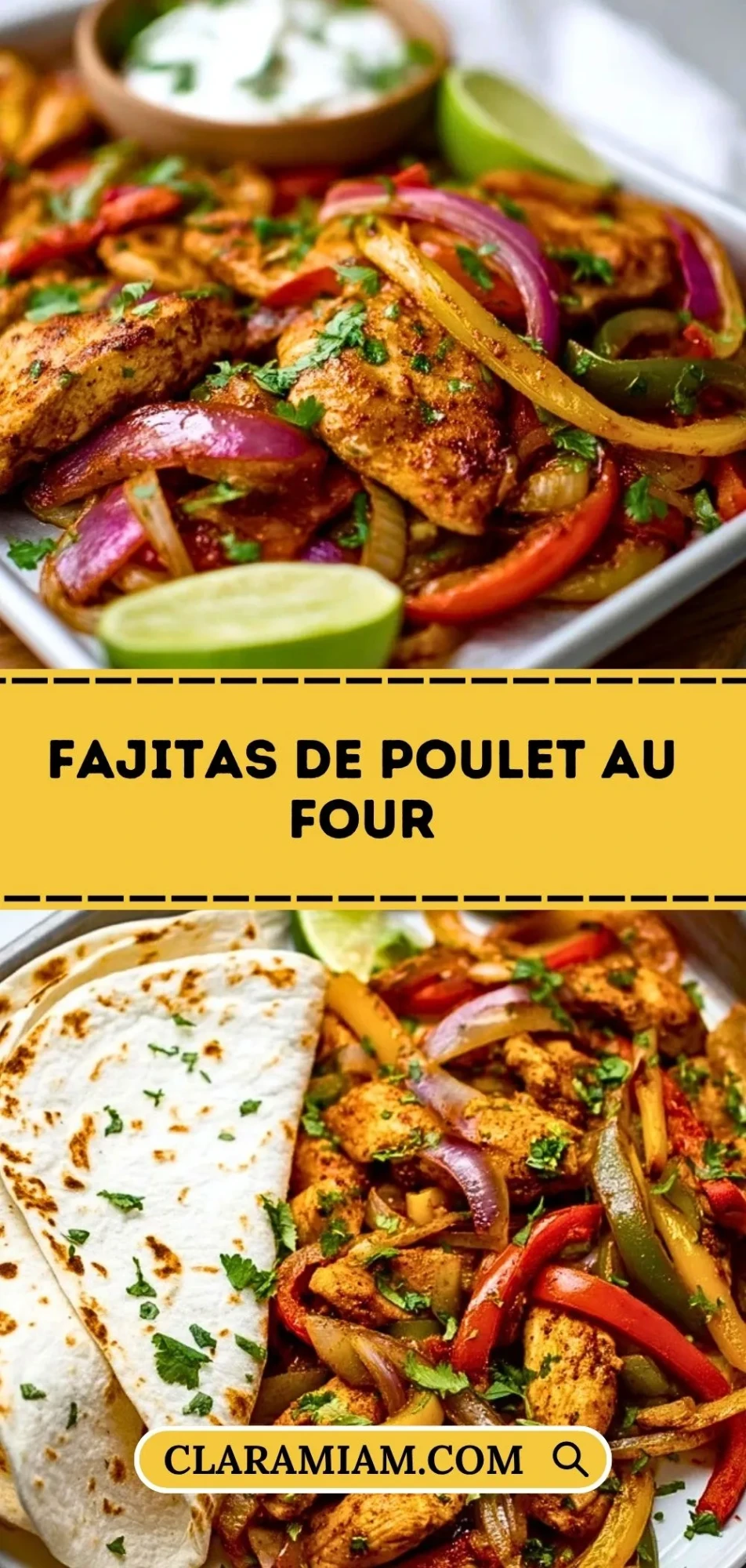 Fajitas De Poulet Au Four - Pin 1