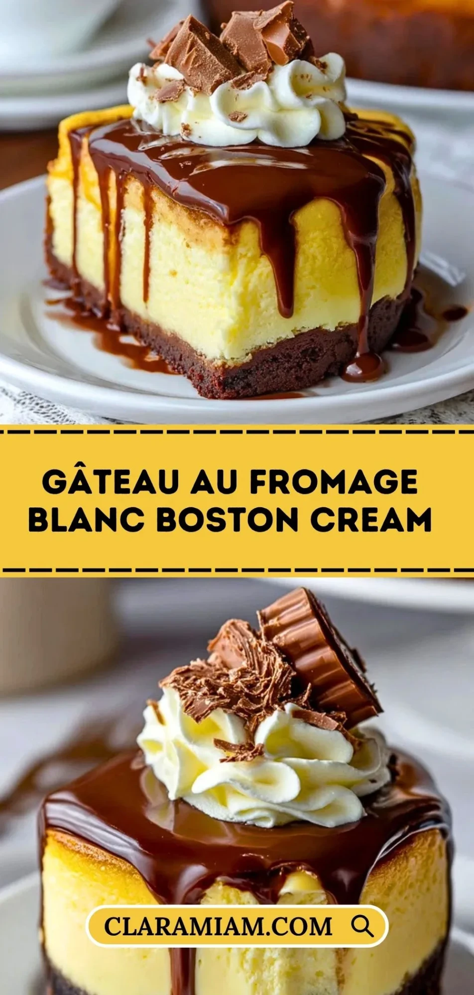 Gâteau Au Fromage Blanc Boston Cream - Pin 1