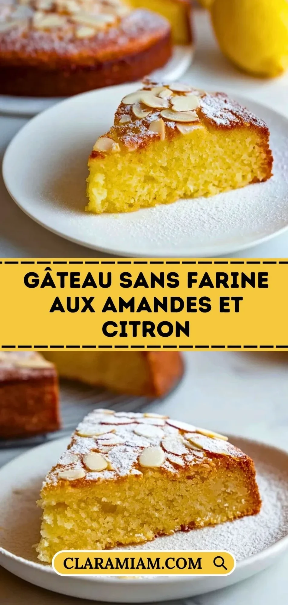Gâteau Sans Farine Aux Amandes Et Citron - Pin 1